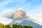 Fuego volcano erupting at dawn in Guatemala