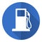 Fuel blue flat design vector icon, oil, petrol concept illustration