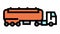 fuel carrying truck color icon animation