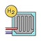 fuel cells hydrogen color icon vector illustration