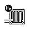 fuel cells hydrogen glyph icon vector illustration