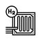 fuel cells hydrogen line icon vector illustration