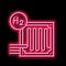 fuel cells hydrogen neon glow icon illustration