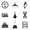 Fuel crisis icons set, simple style