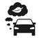 Fuel economy in automobiles hybrid car cloud sustainability icon