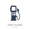 fuel filling icon in trendy design style. fuel filling icon isolated on white background. fuel filling vector icon simple and