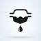 Fuel Filter Warning. Simple vector modern icon design illustration