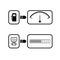 Fuel gasoline and electric vehicle charger icon