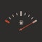 Fuel gauge indicator vector icon. Petrol pump station symbol. Full gasoline level manometr sign. Auto car indicator panel