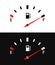 Fuel indicators gas meter. Gauge vector tank full icon. Car dial petrol gasoline dashboard