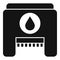 Fuel ink cartridge icon simple vector. Colored device