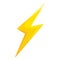 Fuel light bolt icon cartoon vector. Flash storm