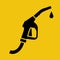 Fuel pump icon black silhouette