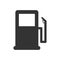 Fuel pump icon. Gas and electric station silhouette. Petrol station black symbol.