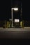 Fuel pump illuminated at night