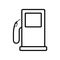 Fuel pump line icon. Gas and electric station linear silhouette.