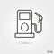 Fuel pump line icon vector