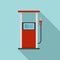 Fuel refill stand icon, flat style