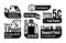 Fuel rewards savings points monochrome badge collection vector illustration