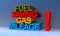Fuel saving gas mileage on blue