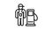 Fuel station worker icon animation