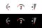 Fuel tank indicator with gas, petrol, diesel gauge set