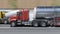 Fuel Tanker Alongside a Cement Mixer in Broad Daylight