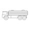 Fuel Tanker or Water carrier. Hand-drawn vector illustration on white background. EPS10