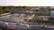 Fuel tanks on a prairie farm yard. Stock. Old tank farm. Fuel industry concept