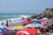 FUENGIROLA, ANDALUCIA/SPAIN - JULY 4 : People Enjoying the Beach