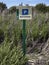 Fuente de Piedra, Spain-20th April 2019:A Spanish Parking sign at a Mirador or Viewpoint near to the Lagoon.