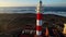 Fuerteventura . Canary island, El Cotilio village. El Toston lighthouse aerial video