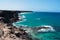 Fuerteventura, Canary islands, Spain, beach, sand, rocks, cliff, Escalera, waves, Ocean, nature, landscape, desert