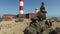 Fuerteventura, Canary Islands: view of the Toston lighthouse, near the fishing village of El Cotillo, September 3, 2016