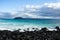 Fuerteventura, Corralejo white sand beach with a view on Lobos and Lanzarote