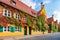 Fuggerei housing complex in Augsburg, Germany