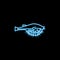 fugue icon in neon style. One of sea animals collection icon can be used for UI, UX