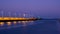 Fuimucino port in the evening. Beautifuo view of a sea