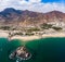 Fujairah sandy beach in the United Arab Emirates