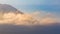 Fuji mount close up with sunset tone