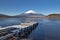 Fuji Mountain and Pier at Yamanakako