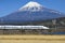 Fuji Mountain and Shinkansen Bullet Train