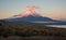 Fuji mountain and Yamanakako lake.