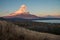 Fuji mountain and Yamanakako lake.