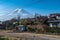 Fuji moutain view from Shimoyoshida railway station