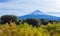 Fuji san in Japanese,which is snow capped for about five months a year. It is a well known as the symbol of Japan