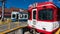 Fujikyu 1200 series train in Matterhorn railway, Kawaguchiko, Japan