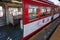 Fujikyu 1200 series train in Matterhorn railway, Kawaguchiko, Japan