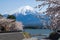 Fujisan Mountain with cherry blossom in spring, Kawaguchiko lake, Japan