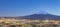 Fujiyoshida Town at night time with Mount Fuji